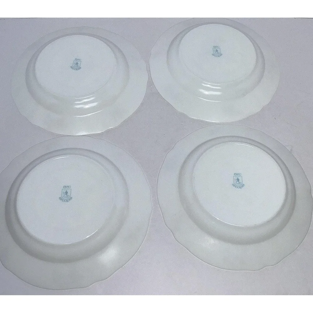 Vintage Set of 4 Arcopal France Pink Cherry Blossom 9